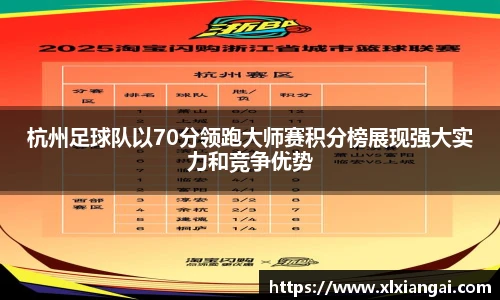 杭州足球队以70分领跑大师赛积分榜展现强大实力和竞争优势